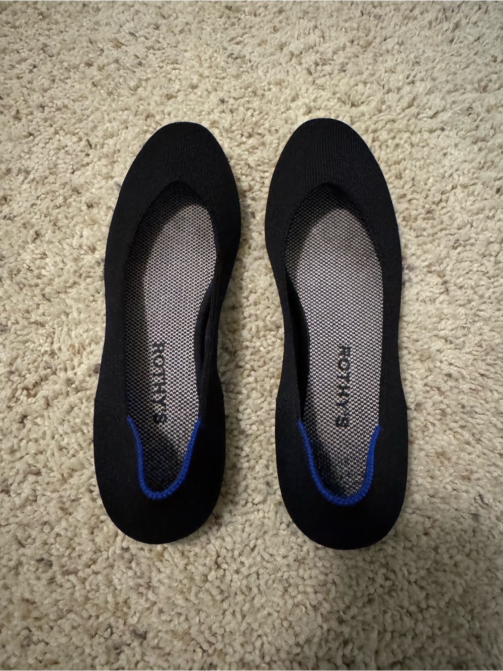 Rothy’s black square toe